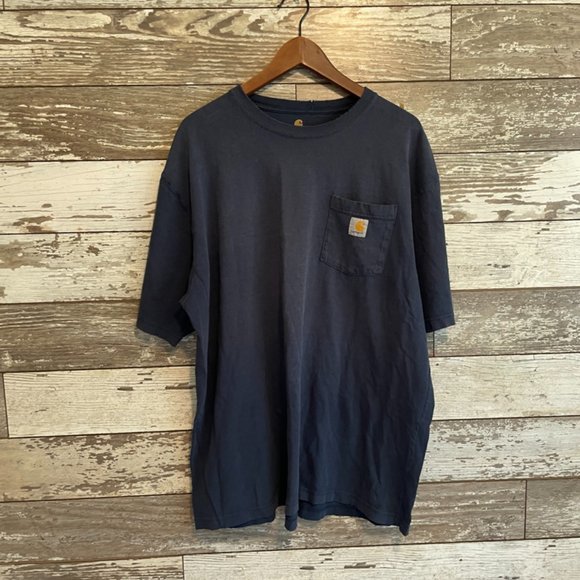 Carhartt Other - Carhartt Navy Blue Pocket Work Tee